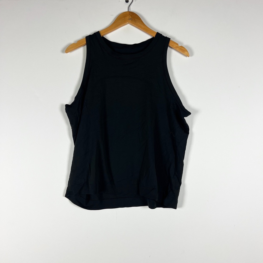 Lululemon Women's Run Swiftly Tech Crew Neck Sleeveless Tank Top Black Large